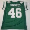Herm Edwards UNSIGNED CUSTOM Made Green Jersey
