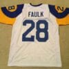 Marshall Faulk UNSIGNED CUSTOM Made White Jersey