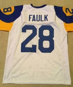Marshall Faulk UNSIGNED CUSTOM Made White Jersey