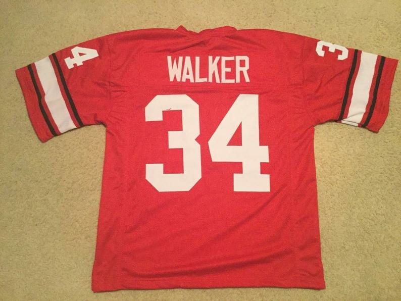 Herschel Walker UNSIGNED CUSTOM Made Red Jersey