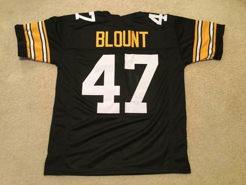 Mel Blount UNSIGNED CUSTOM Made Black Jersey