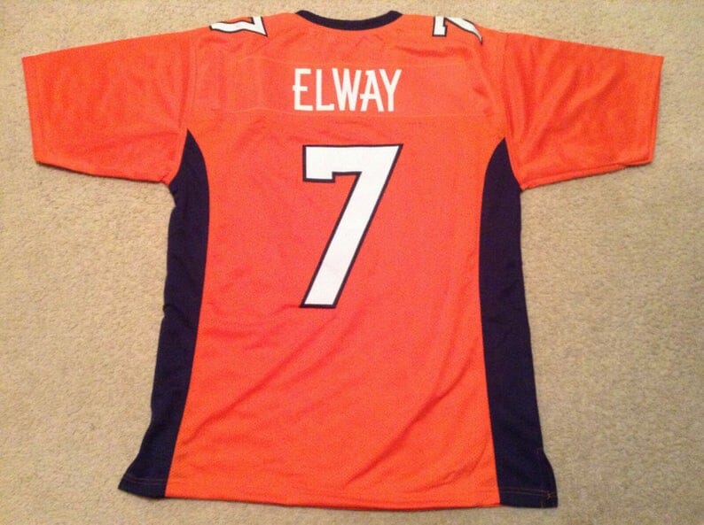 John Elway UNSIGNED CUSTOM Made Orange Jersey