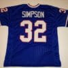 O.J. Simpson UNSIGNED CUSTOM Made Blue Jersey