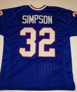 O.J. Simpson UNSIGNED CUSTOM Made Blue Jersey