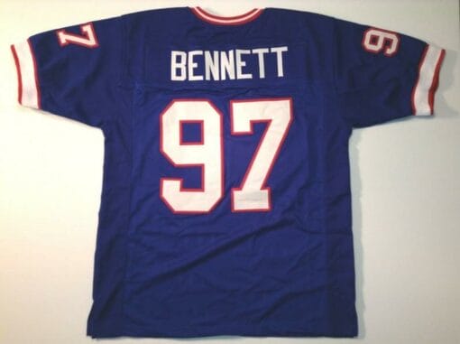 Cornelius Bennett UNSIGNED CUSTOM Made Blue Jersey
