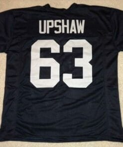 Gene Upshaw UNSIGNED CUSTOM Sewn Stitched Black Jersey