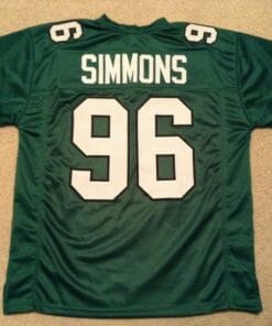 Clyde Simmons UNSIGNED CUSTOM Sewn Stitched Green Jersey