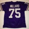Keith Millard UNSIGNED CUSTOM Sewn Stitched Purple Jersey