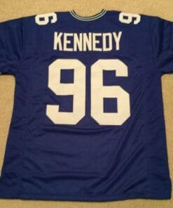 Cortez Kennedy UNSIGNED CUSTOM Sewn Stitched Blue Jersey
