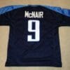 Steve McNair UNSIGNED CUSTOM Sewn Stitched Blue Jersey