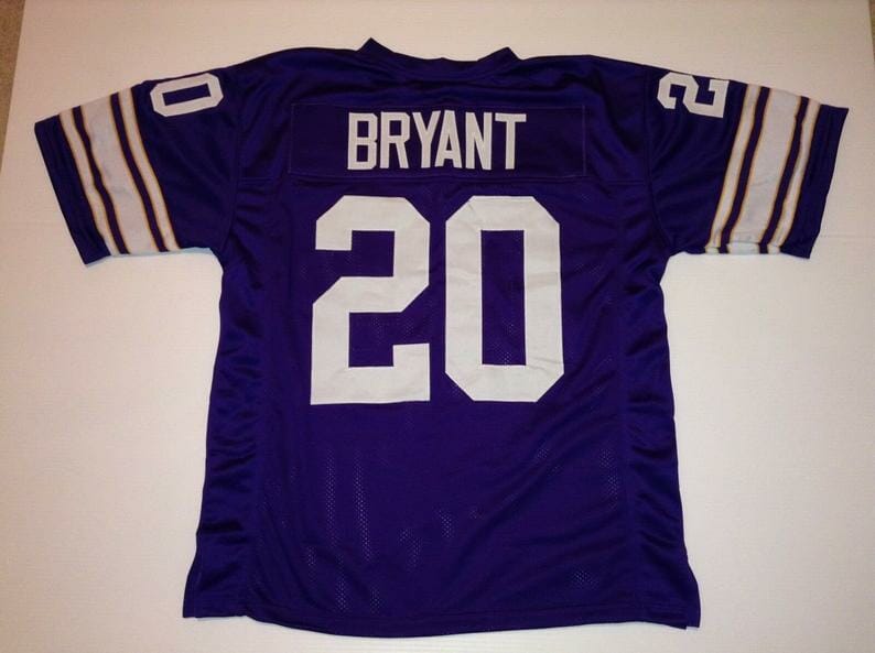 Bobby Bryant UNSIGNED CUSTOM Sewn Stitched Purple Jersey