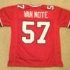 Jeff Van Note UNSIGNED CUSTOM Sewn Stitched Red Jersey