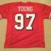 Bryant Young UNSIGNED CUSTOM Sewn Stitched Red Jersey