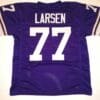 Gary Larsen UNSIGNED CUSTOM Sewn Stitched Purple Jersey
