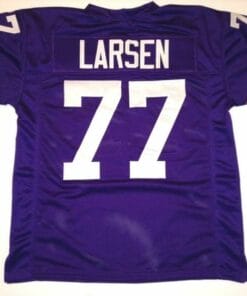 Gary Larsen UNSIGNED CUSTOM Sewn Stitched Purple Jersey
