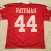 Tom Rathman UNSIGNED CUSTOM Sewn Stitched Red Jersey