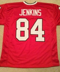 Alfred Jenkins UNSIGNED CUSTOM Sewn Stitched Red Jersey