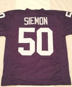 Jeff Siemon UNSIGNED CUSTOM Sewn Stitched Purple Jersey