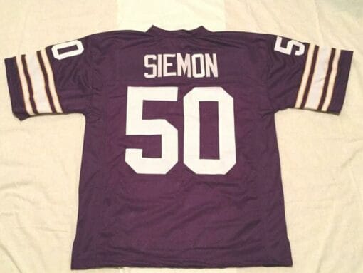 Jeff Siemon UNSIGNED CUSTOM Sewn Stitched Purple Jersey