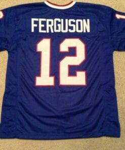 Joe Ferguson UNSIGNED CUSTOM Sewn Stitched Blue Jersey