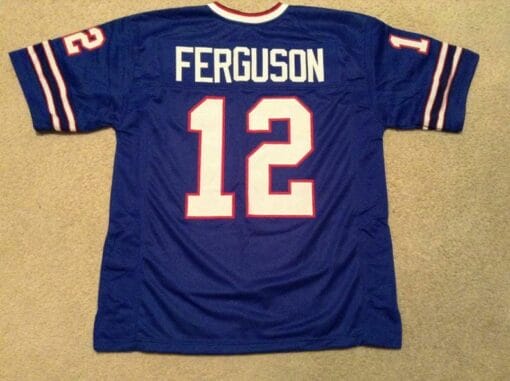 Joe Ferguson UNSIGNED CUSTOM Sewn Stitched Blue Jersey