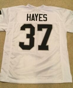 Lester Hayes UNSIGNED CUSTOM Sewn Stitched White Jersey