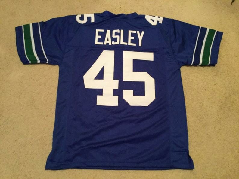 Kenny Easley UNSIGNED CUSTOM Sewn Stitched Blue Jersey