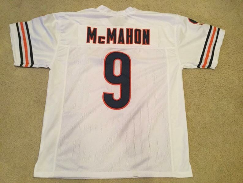 Jim McMahon UNSIGNED CUSTOM Sewn Stitched White Jersey