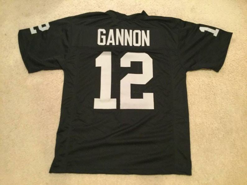Rich Gannon UNSIGNED CUSTOM Sewn Stitched Black Jersey
