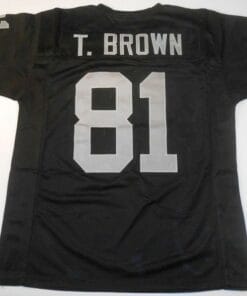 Tim Brown UNSIGNED CUSTOM Sewn Stitched Black Jersey
