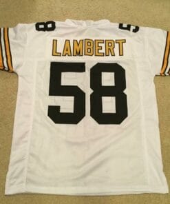 Jack Lambert UNSIGNED CUSTOM Sewn Stitched White Jersey