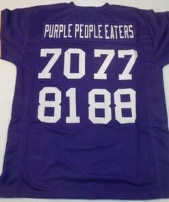 Purple People Eaters UNSIGNED CUSTOM Sewn Stitched Purple Jersey