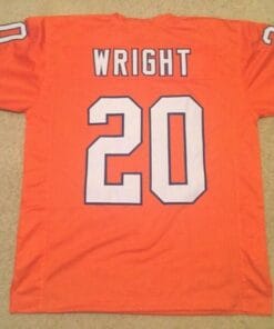 Louis Wright UNSIGNED CUSTOM Sewn Stitched Orange Jersey