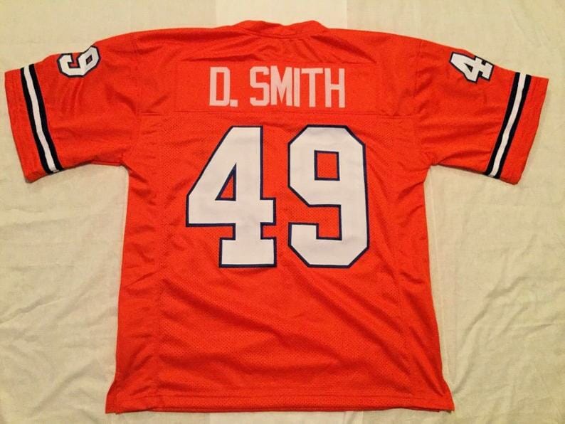 Dennis Smith UNSIGNED CUSTOM Sewn Stitched Orange Jersey