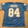 Herman Moore UNSIGNED CUSTOM Sewn Stitched Blue Jersey