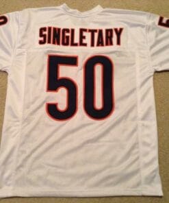 Mike Singletary UNSIGNED CUSTOM Sewn Stitched White Jersey