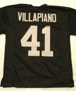 Phil Villapiano UNSIGNED CUSTOM Sewn Stitched Black Jersey
