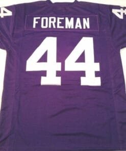 Chuck Foreman UNSIGNED CUSTOM Sewn Stitched Purple Jersey