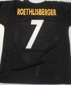 Ben Roethlisberger UNSIGNED CUSTOM Sewn Stitched Black Jersey