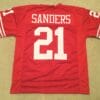 Deion Sanders UNSIGNED CUSTOM Sewn Stitched Black Jersey