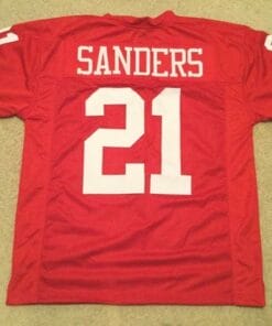 Deion Sanders UNSIGNED CUSTOM Sewn Stitched Black Jersey