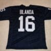 George Blanda UNSIGNED CUSTOM Sewn Stitched Black Jersey