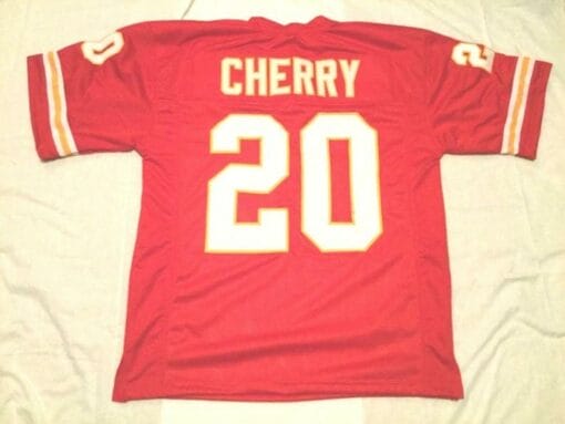 Deron Cherry UNSIGNED CUSTOM Sewn Stitched Red Jersey