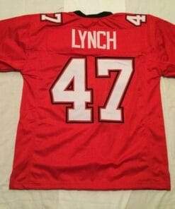 John Lynch UNSIGNED CUSTOM Sewn Stitched Red Jersey
