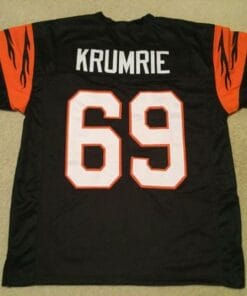 Tim Krumrie UNSIGNED CUSTOM Sewn Stitched Black Jersey