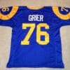 Rosey Grier UNSIGNED CUSTOM Sewn Stitched Blue Jersey