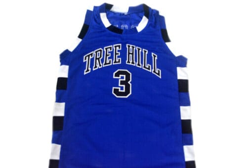 Lucas Scott #3 One Tree Hill Basketball Jersey Blue - Image 2