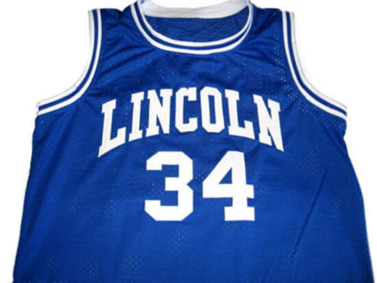 Shuttlesworth #34 Lincoln He Got Game Movie Basketball Jersey Blue