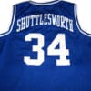 Shuttlesworth #34 Lincoln He Got Game Movie Basketball Jersey Blue