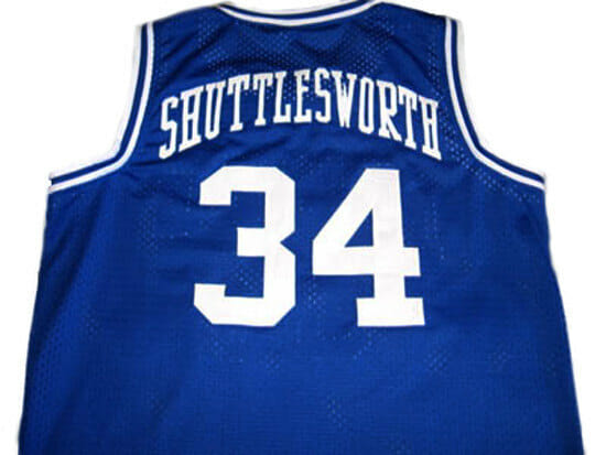 Shuttlesworth #34 Lincoln He Got Game Movie Basketball Jersey Blue
